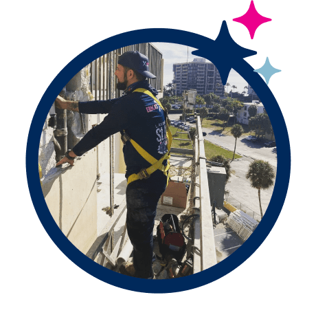 commercial plumbing_Section 1 Static worker preforming plumbing work on a commercial building