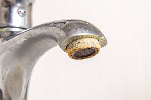 Limescale on faucet